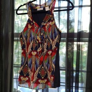 Van lack silk Parrot blouse